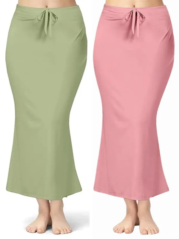 Pack_of_2__Onion_Pink_&_Pista_Comfort_Lycra_4_Way_Fabric_Saree_Shapewear_For_Women