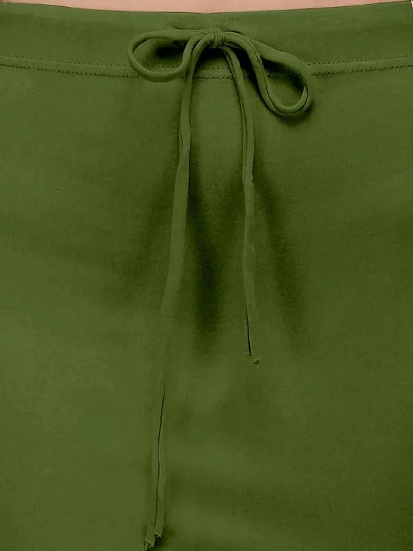 Army_Green_Lycra_Everyday_Comfort_Saree_Shapewear_For_Women