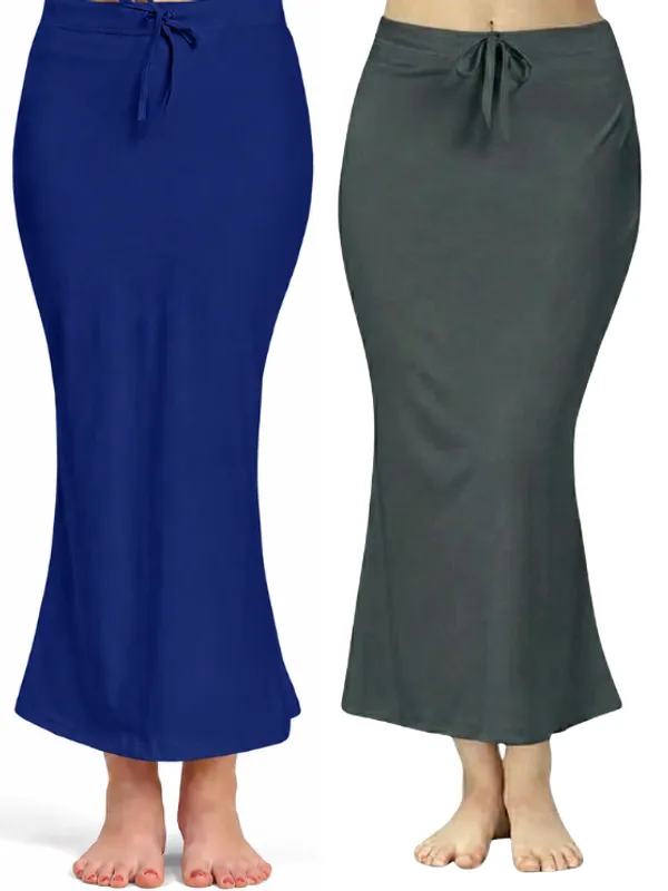 Pack_of_2__Royal_Blue_&_Dark_Grey_Comfort_Lycra_4_Way_Fabric_Saree_Shapewear_For_Women