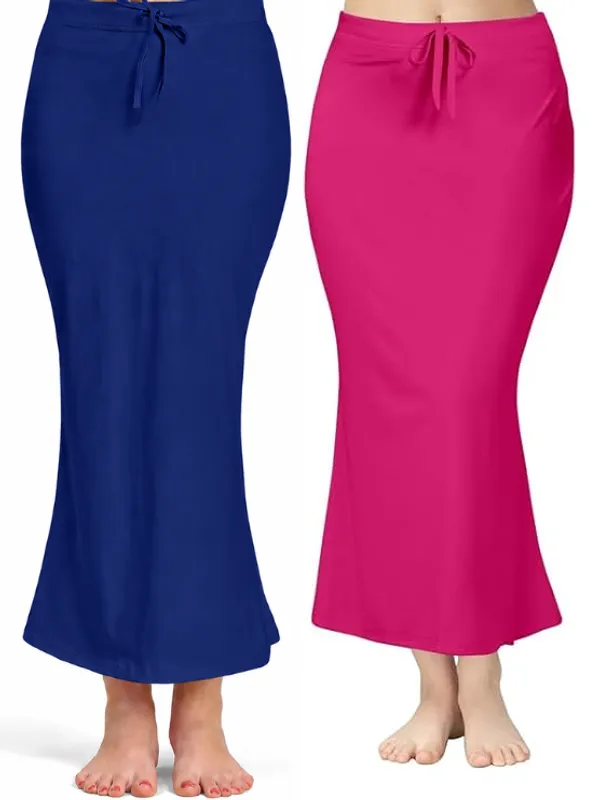 Pack_of_2__Royal_Blue_&_Pink_Comfort_Lycra_4_Way_Fabric_Saree_Shapewear_For_Women