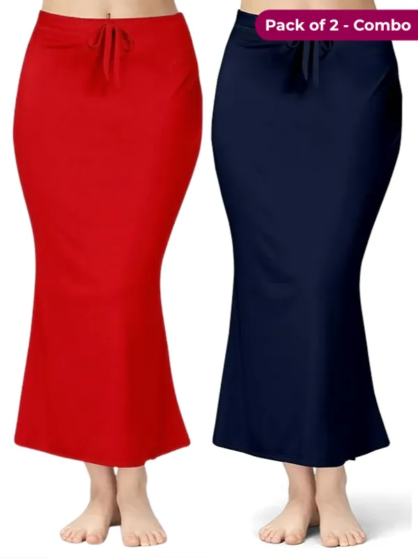 Pack_of_2__Navy_&_Red_Comfort_Lycra_4_Way_Fabric_Saree_Shapewear_For_Women