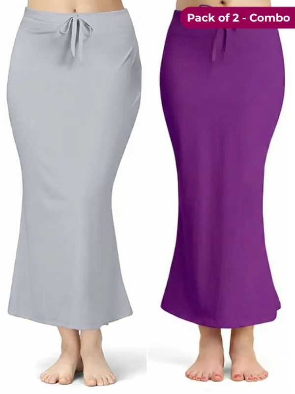 Pack_of_2_Grey_&_Purple_Comfort_Lycra_4_Way_Fabric_Saree_Shapewear_For_Women