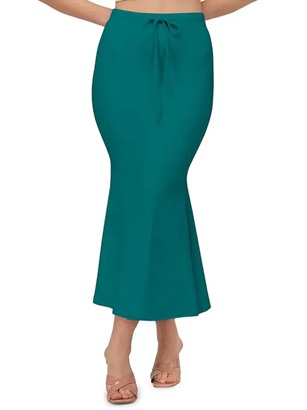 Peacock_Green_Lycra_Everyday_Comfort_Saree_Shapewear_For_Women