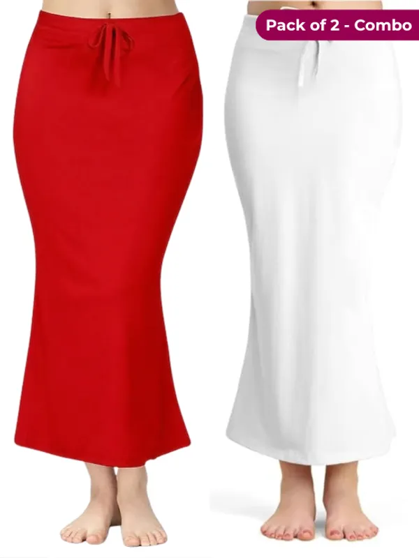 Pack_of_2__White_&_Red_Comfort_Lycra_4_Way_Fabric_Saree_Shapewear_For_Women