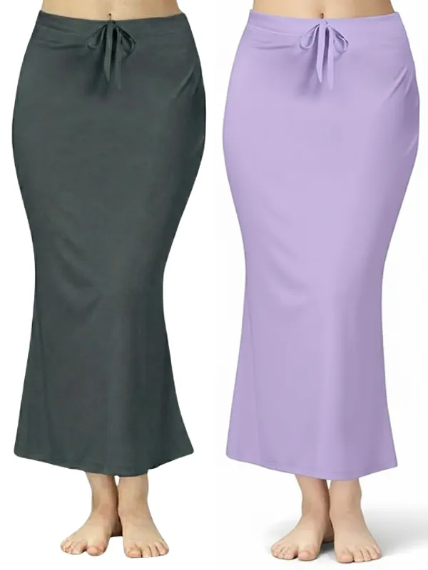Pack_of_2__Dark_Grey_&_Lavender_Comfort_Lycra_4_Way_Fabric_Saree_Shapewear_For_Women
