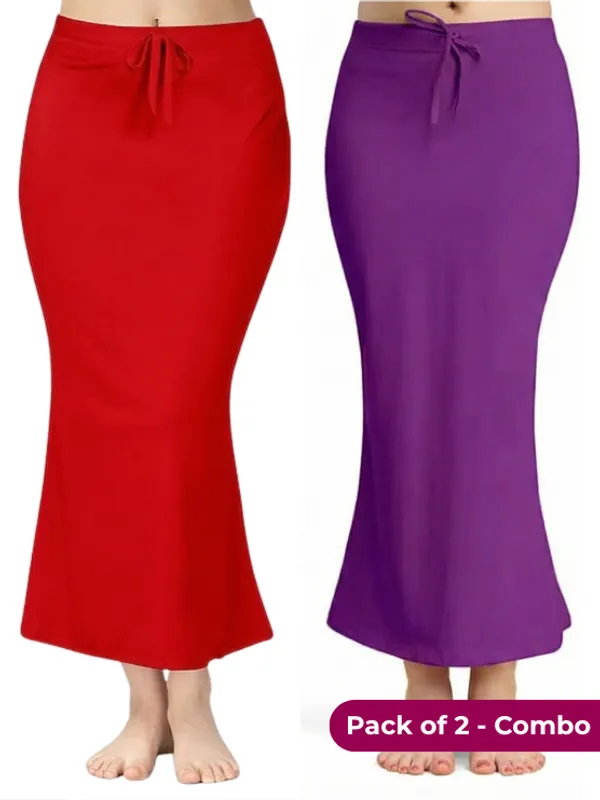 Pack_of_2_-_Purple_&_Red_Comfort_Lycra_4_Way_Fabric_Saree_Shapewear_For_Women