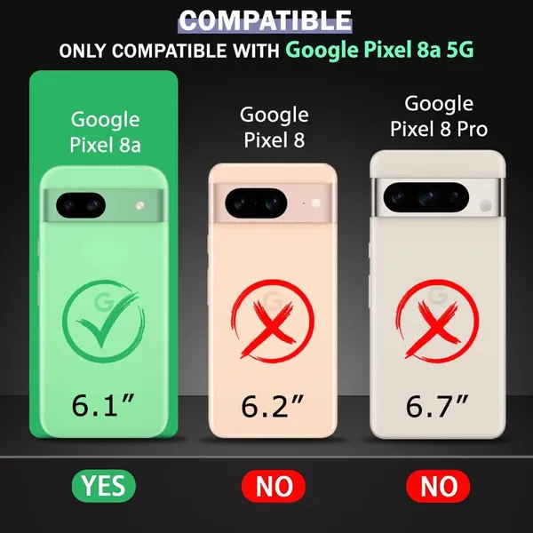 Bumper_Black_Shockproof_Bumper_Crystal__Back_Case_Cover_Compatible_With_Google_Pixel_8A__Minimalist_Pc+Tpu_360_Protection_Tough_Rugged_Design