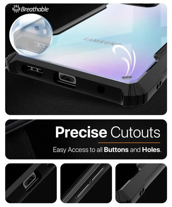 Bumper_Black_Shockproof_Bumper_Crystal__Back_Case_Cover_Compatible_With_Samsung_Galaxy_F54_5G_/_Samsung_Galaxy_M54_5G__Minimalist_Pc+Tpu_360_Protection_Tough_Rugged_Design