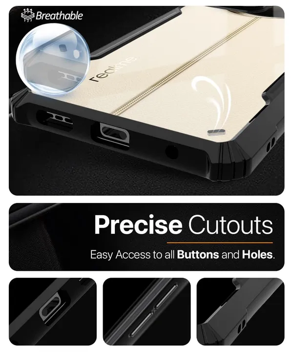 Bumper_Black_Shockproof_Bumper_Crystal__Back_Case_Cover_Compatible_Realme_12_Pro/Realme_12_Pro_Plus/_P1_Pro_Minimalist_Pc+Tpu_360_Protection_Tough_Rugged_Design