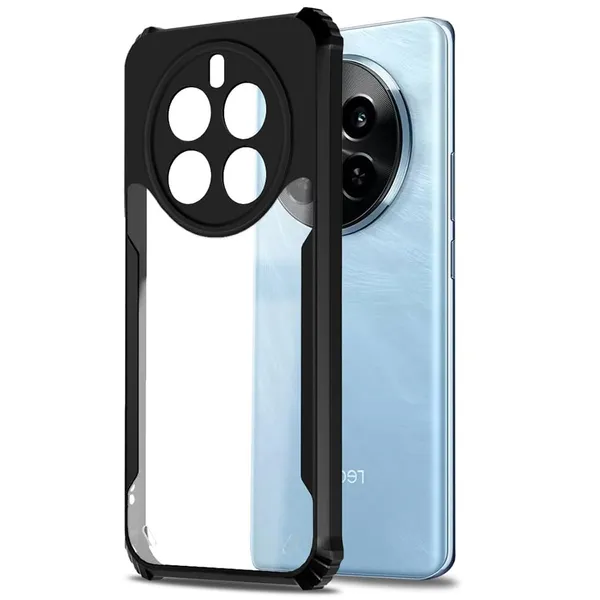 Bumper_Black_Shockproof_Bumper_Crystal__Back_Case_Cover_Compatible_Realme_12_Pro/Realme_12_Pro_Plus/_P1_Pro_Minimalist_Pc+Tpu_360_Protection_Tough_Rugged_Design