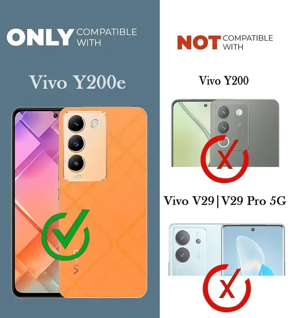 Bumper_Black_Shockproof_Bumper_Crystal__Back_Case_Cover_Compatible_With_Vivo_Y200E_5G_/_Vivo_T3_5G__Minimalist_Pc+Tpu_360_Protection_Tough_Rugged_Design