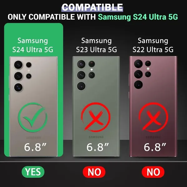 Bumper_Black_Shockproof_Bumper_Crystal__Back_Case_Cover_Compatible_With_Samsung_Galaxy_S24_Ultra_5G__Minimalist_Pc+Tpu_360_Protection_Tough_Rugged_Design