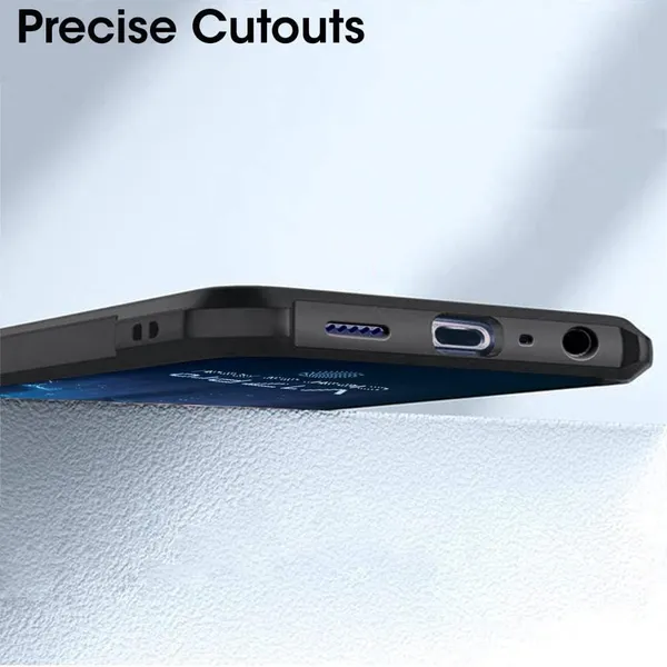 Bumper_Black_Shockproof_Bumper_Crystal__Back_Case_Cover_Compatible_With_Vivo_V17_Pro__Minimalist_Pc+Tpu_360_Protection_Tough_Rugged_Design