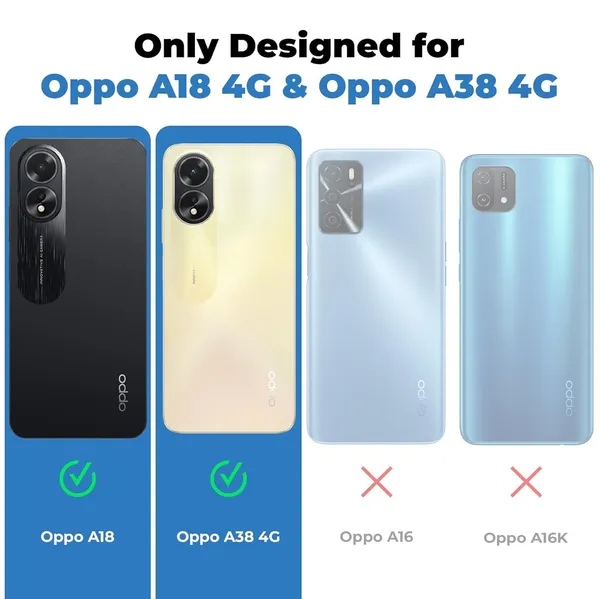 Bumper_Black_Shockproof_Bumper_Crystal__Back_Case_Cover_Compatible_With_Oppo_A38_4G_/_Oppo_A18_4G__Minimalist_Pc+Tpu_360_Protection_Tough_Rugged_Design