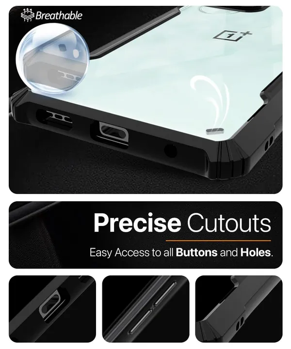 Bumper_Black_Shockproof_Bumper_Crystal__Back_Case_Cover_Compatible_With_Oneplus_Nord_Ce_4_5G_/_1+Nord_Ce4_5G__Minimalist_Pc+Tpu_360_Protection_Tough_Rugged_Design