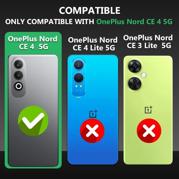 Bumper_Black_Shockproof_Bumper_Crystal__Back_Case_Cover_Compatible_With_Oneplus_Nord_Ce_4_5G_/_1+Nord_Ce4_5G__Minimalist_Pc+Tpu_360_Protection_Tough_Rugged_Design