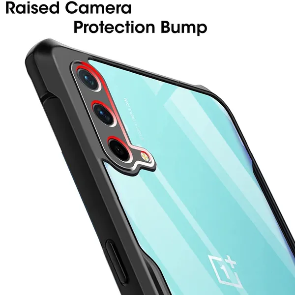 Bumper_Black_Shockproof_Bumper_Crystal__Back_Case_Cover_Compatible_With_Oneplus_Nord_Ce_5G_/_1+Nord_Ce_5G__Minimalist_Pc+Tpu_360_Protection_Tough_Rugged_Design