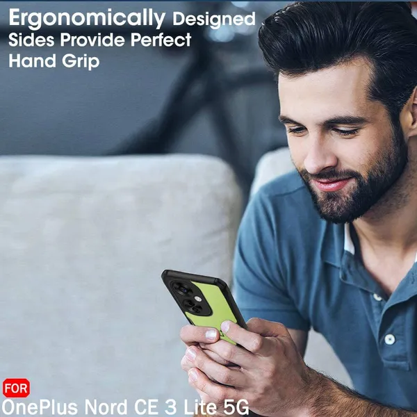Bumper_Black_Shockproof_Bumper_Crystal__Back_Case_Cover_Compatible_With_Oneplus_Nord_Ce_3_Lite_5G_/_1+Nord_Ce_3_Lite__Minimalist_Pc+Tpu_360_Protection_Tough_Rugged_Design