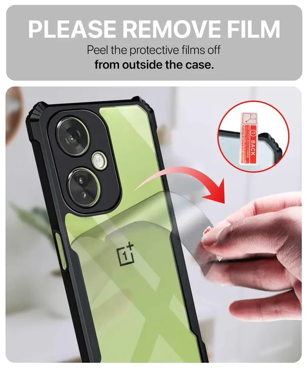 Bumper_Black_Shockproof_Bumper_Crystal__Back_Case_Cover_Compatible_With_Oneplus_Nord_Ce_3_Lite_5G_/_1+Nord_Ce_3_Lite__Minimalist_Pc+Tpu_360_Protection_Tough_Rugged_Design