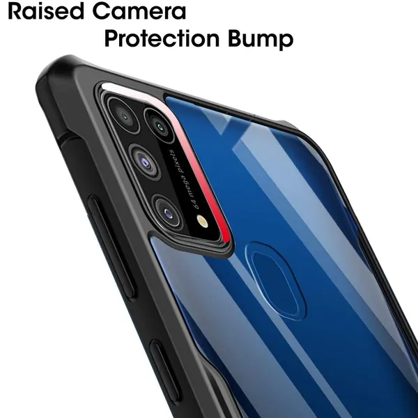 Bumper_Black_Shockproof_Bumper_Crystal__Back_Case_Cover_Compatible_With_Samsung_Galaxy_M31_/_M21S_/_M31_Prime_/_F41__Minimalist_Pc+Tpu_360_Protection_Tough_Rugged_Design