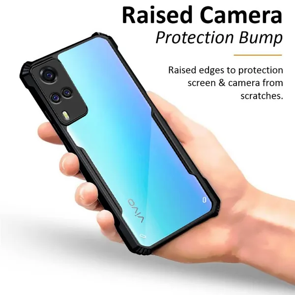 Bumper_Black_Shockproof_Bumper_Crystal__Back_Case_Cover_Compatible_With_Vivo_Y51_2020_/_Y31_2021_/_Y51A_/_Y53S_4G_/_Y51S__Minimalist_Pc+Tpu_360_Protection_Tough_Rugged_Design