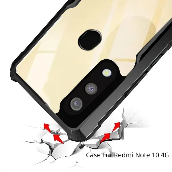 Bumper_Black_Shockproof_Bumper_Crystal__Back_Case_Cover_Compatible_With_Samsung_Galaxy_M20__Minimalist_Pc+Tpu_360_Protection_Tough_Rugged_Design