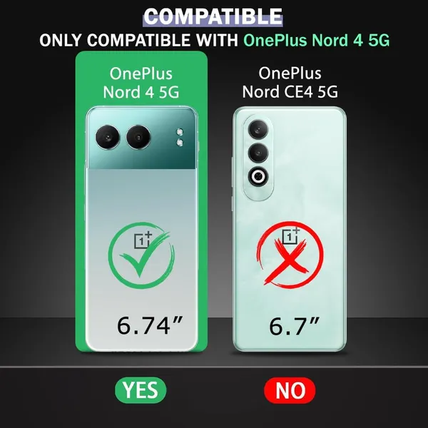 Bumper_Black_Shockproof_Bumper_Crystal__Back_Case_Cover_Compatible_With_Oneplus_Nord_4_5G__Minimalist_Pc+Tpu_360_Protection_Tough_Rugged_Design