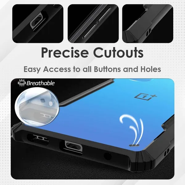 Bumper_Black_Shockproof_Bumper_Crystal__Back_Case_Cover_Compatible_With_Oppo_Reno5_Pro_5G_/_Reno_5_Pro__Minimalist_Pc+Tpu_360_Protection_Tough_Rugged_Design