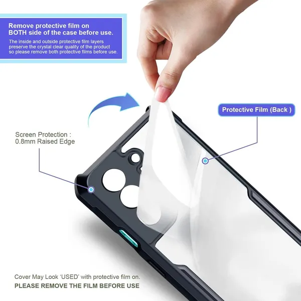 Bumper_Black_Shockproof_Bumper_Crystal__Back_Case_Cover_Compatible_With_Oppo_Reno5_Pro_5G_/_Reno_5_Pro__Minimalist_Pc+Tpu_360_Protection_Tough_Rugged_Design