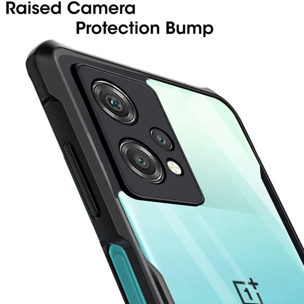 Bumper_Black_Shockproof_Bumper_Crystal__Back_Case_Cover_Compatible_With_Oneplus_Nord_Ce_2_Lite_5G/_1+Nord_Ce2_Lite/Realme_V25__Minimalist_Pc+Tpu_360_Tough_Rugged_Design