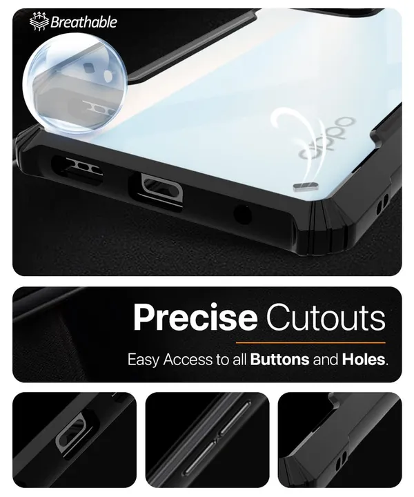 Bumper_Black_Shockproof_Bumper_Crystal__Back_Case_Cover_Compatible_With_Oppo_F17_/_Oppo_A73_4G__Minimalist_Pc+Tpu_360_Protection_Tough_Rugged_Design