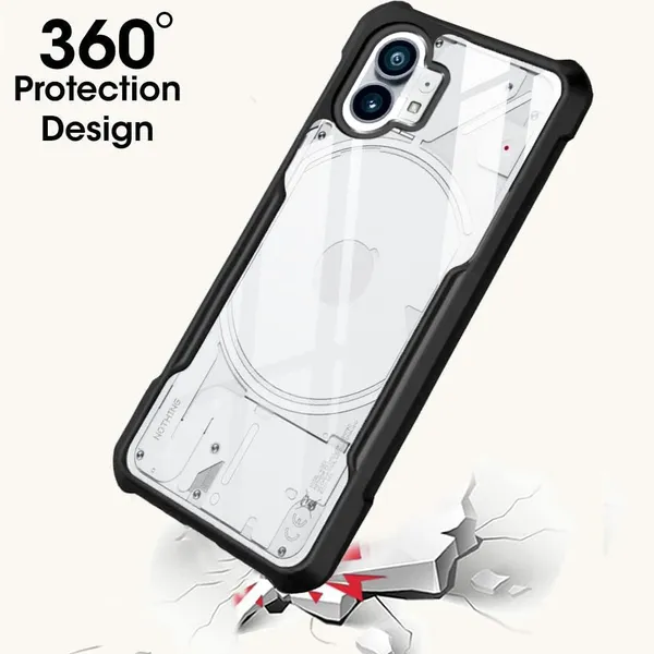Bumper_Black_Shockproof_Bumper_Crystal__Back_Case_Cover_Compatible_With_Nothing_Phone_1_5G__Minimalist_Pc+Tpu_360_Protection_Tough_Rugged_Design