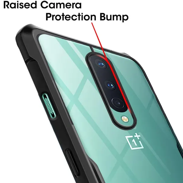 Bumper_Black_Shockproof_Bumper_Crystal__Back_Case_Cover_Compatible_With_Oneplus_8/1+8__Minimalist_Pc+Tpu_360_Protection_Tough_Rugged_Design