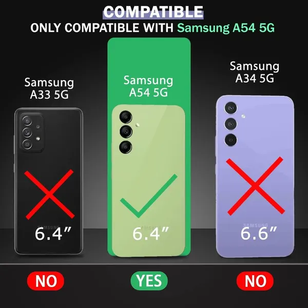 Bumper_Black_Shockproof_Bumper_Crystal__Back_Case_Cover_Compatible_With_Samsung_Galaxy_A54_5G__Minimalist_Pc+Tpu_360_Protection_Tough_Rugged_Design