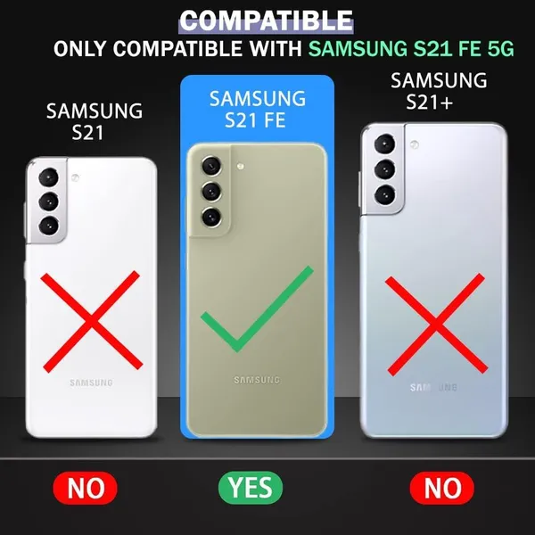 Bumper_Black_Shockproof_Bumper_Crystal__Back_Case_Cover_Compatible_With_Samsung_Galaxy_S21_Fe_5G__Minimalist_Pc+Tpu_360_Protection_Tough_Rugged_Design