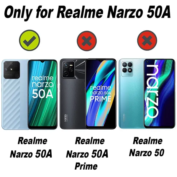 Bumper_Black_Shockproof_Bumper_Crystal__Back_Case_Cover_Compatible_With_Realme_Narzo_50A__Minimalist_Pc+Tpu_360_Protection_Tough_Rugged_Design