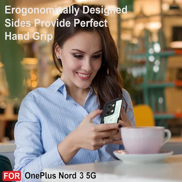 Bumper_Black_Shockproof_Bumper_Crystal__Back_Case_Cover_Compatible_With_Oneplus_Nord_3_5G_/_1+Nord_3_5G__Minimalist_Pc+Tpu_360_Protection_Tough_Rugged_Design