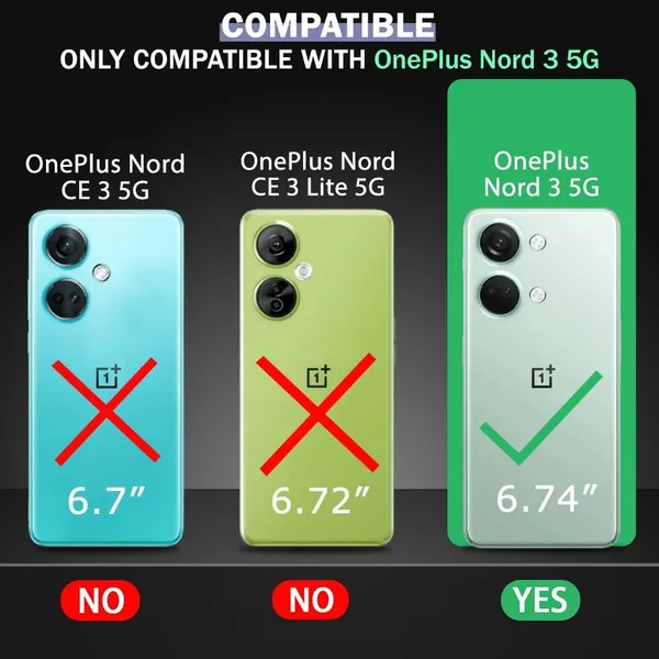 Bumper_Black_Shockproof_Bumper_Crystal__Back_Case_Cover_Compatible_With_Oneplus_Nord_3_5G_/_1+Nord_3_5G__Minimalist_Pc+Tpu_360_Protection_Tough_Rugged_Design