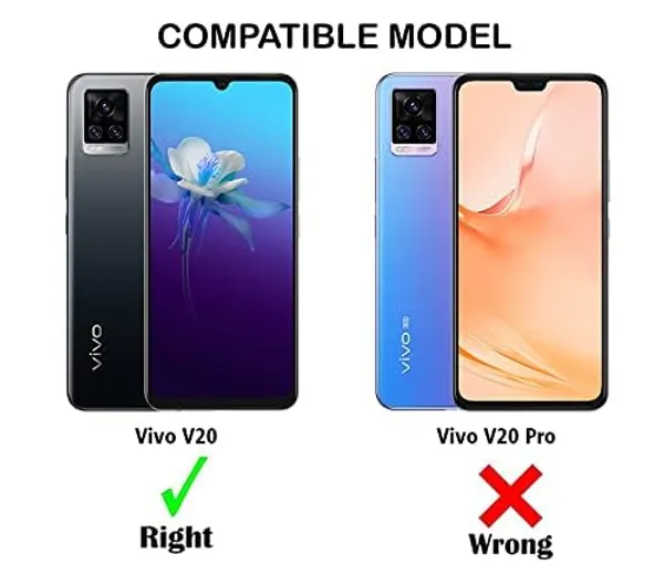 Bumper_Black_Shockproof_Bumper_Crystal__Back_Case_Cover_Compatible_With_Vivo_V20_/_V21E_4G_/_Y73_4G_2021__Minimalist_Pc+Tpu_360_Protection_Tough_Rugged_Design