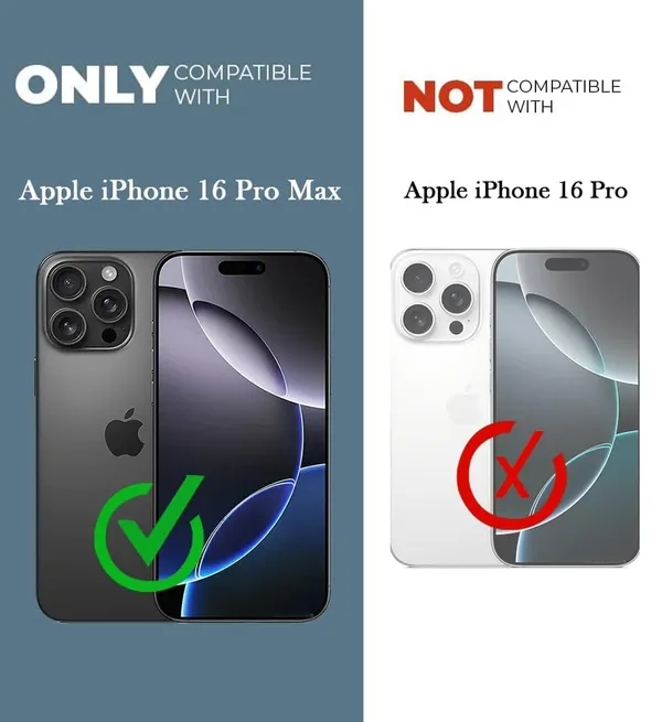 Bumper_Black_Shockproof_Bumper_Crystal__Back_Case_Cover_Compatible_With_Iphone_16_Pro_Max__Minimalist_Pc+Tpu_360_Protection_Tough_Rugged_Design