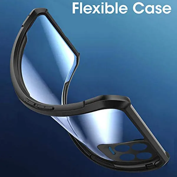 Bumper_Black_Shockproof_Bumper_Crystal__Back_Case_Cover_Compatible_With_Realme_8_4G_/_Realme_8_Pro_4G__Minimalist_Pc+Tpu_360_Protection_Tough_Rugged_Design