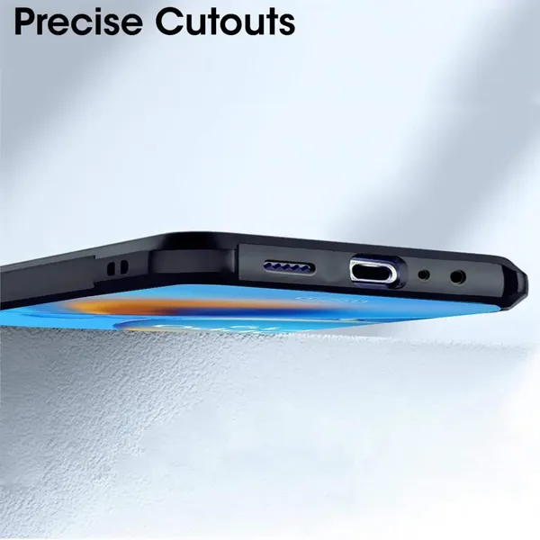 Bumper_Black_Shockproof_Bumper_Crystal__Back_Case_Cover_Compatible_With_Oppo_F19_/_F19S_4G_/_A74_4G_/_A95_4G_/_Reno6_Lite__Minimalist_Pc+Tpu_360_Protection_Tough_Rugged_Design