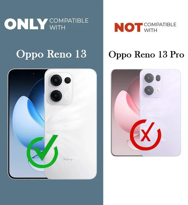 Bumper_Black_Shockproof_Bumper_Crystal__Back_Case_Cover_Compatible_With_Oppo_Reno_13_5G__Minimalist_Pc+Tpu_360_Protection_Tough_Rugged_Design