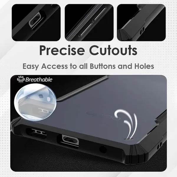 Bumper_Black_Shockproof_Bumper_Crystal__Back_Case_Cover_Compatible_With_Oppo_Reno_13_5G__Minimalist_Pc+Tpu_360_Protection_Tough_Rugged_Design
