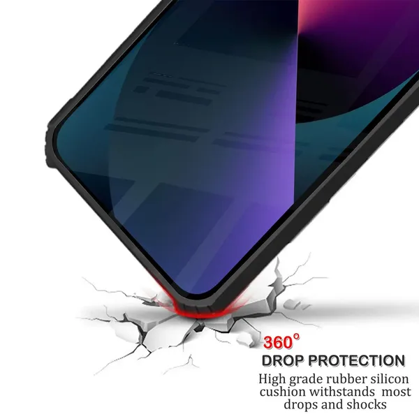 Bumper_Black_Shockproof_Bumper_Crystal__Back_Case_Cover_Compatible_With_Vivo_V7__Minimalist_Pc+Tpu_360_Protection_Tough_Rugged_Design