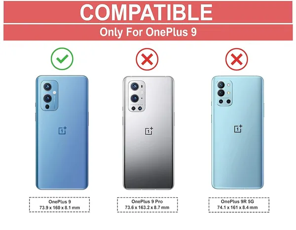 Bumper_Black_Shockproof_Bumper_Crystal__Back_Case_Cover_Compatible_With_Oneplus_9_5G_/_1+9__Minimalist_Pc+Tpu_360_Protection_Tough_Rugged_Design