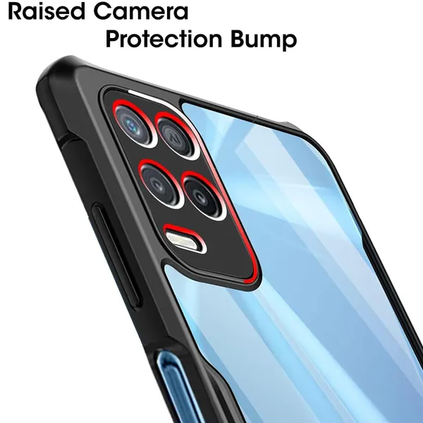 Bumper_Black_Shockproof_Bumper_Crystal__Back_Case_Cover_Compatible_With_Realme_8_5G_/_Narzo_30_5G__Minimalist_Pc+Tpu_360_Protection_Tough_Rugged_Design