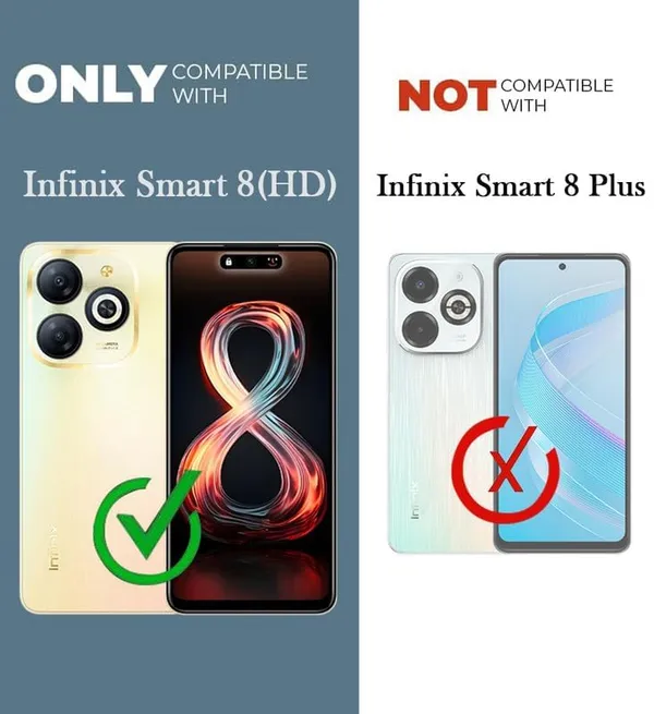 Bumper_Black_Shockproof_Bumper_Crystal__Back_Case_Cover_Compatible_With_Infinix_Smart_8/_Smart_8_Hd/Spark_20/_Itel_P55_5G_Minimalist_Pc+Tpu_360_Protection_Tough_Rugged_Design