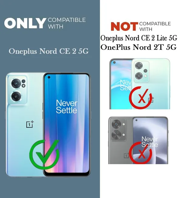 Bumper_Black_Shockproof_Bumper_Crystal__Back_Case_Cover_Compatible_With_Oneplus_Nord_Ce_2_5G_/_1+Nord_Ce2_5G__Minimalist_Pc+Tpu_360_Protection_Tough_Rugged_Design