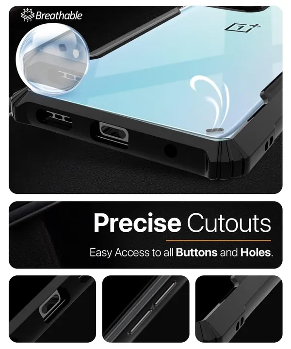 Bumper_Black_Shockproof_Bumper_Crystal__Back_Case_Cover_Compatible_With_Oneplus_Nord_Ce_2_5G_/_1+Nord_Ce2_5G__Minimalist_Pc+Tpu_360_Protection_Tough_Rugged_Design